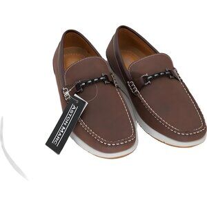 Aston Marc Crosby Brown Loafers Mens Slip-On Bit Driving Shoes 9.5M